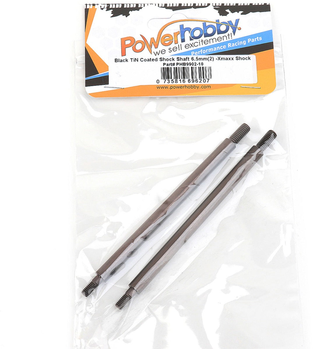 Powerhobby Black TiN Coated Shock Shaft 6.5mm (2) XTREME X-Maxx Shocks - PowerHobby