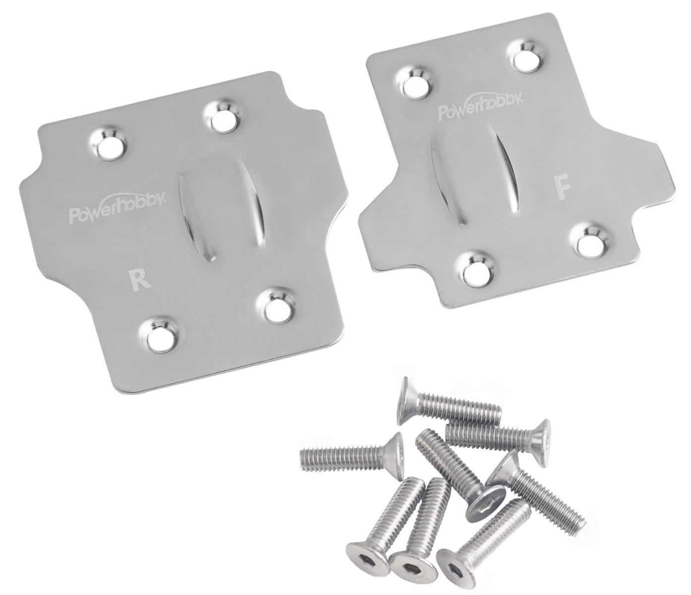 Powerhobby Arrma 6S Stainless Steel Front/Rear Skid Plate Set - PowerHobby