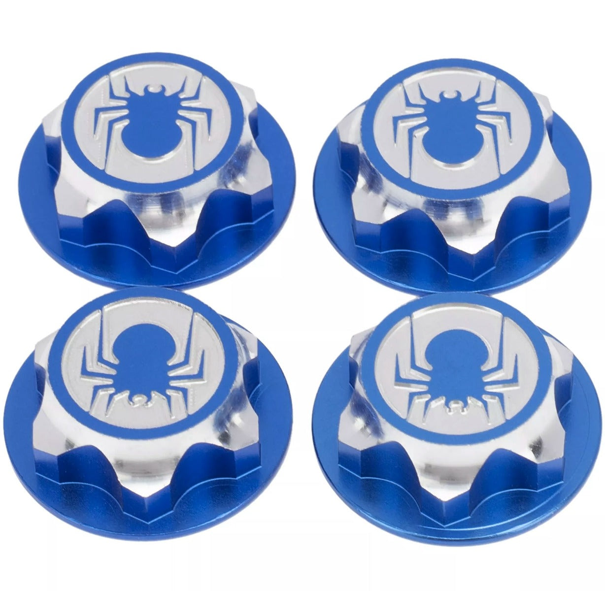 Powerhobby 1/8 Aluminum 17mm Wheel Nuts 4pcs Blue - PowerHobby