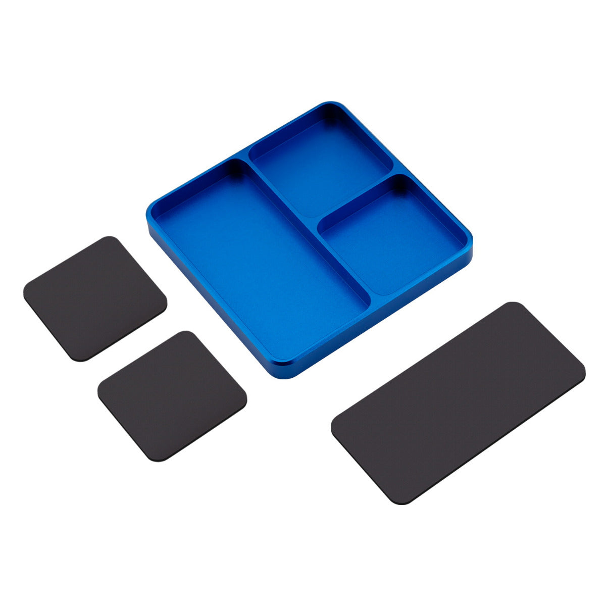 Powerhobby Metal Screw Tray w Magnetic Pad Holder Blue - PowerHobby