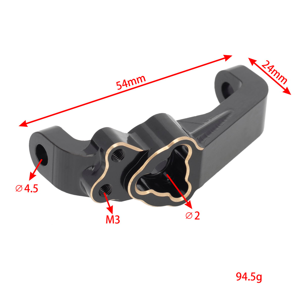 Powerhobby Brass C-Hubs Castor Blocks Redcat Gen8 V1 / V2 - PowerHobby