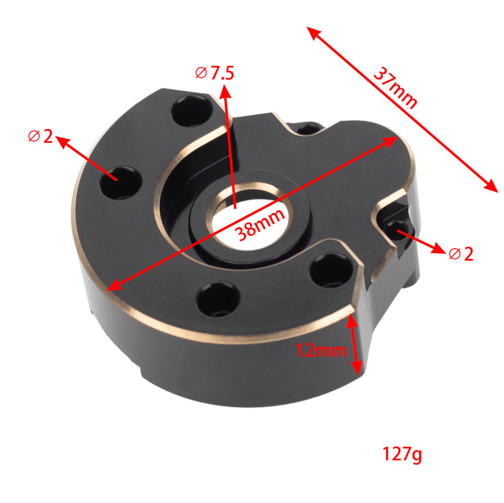 Powerhobby Brass Gear Cover Front Outer Portal Housing Redcat Gen8 V1 / V2 - PowerHobby