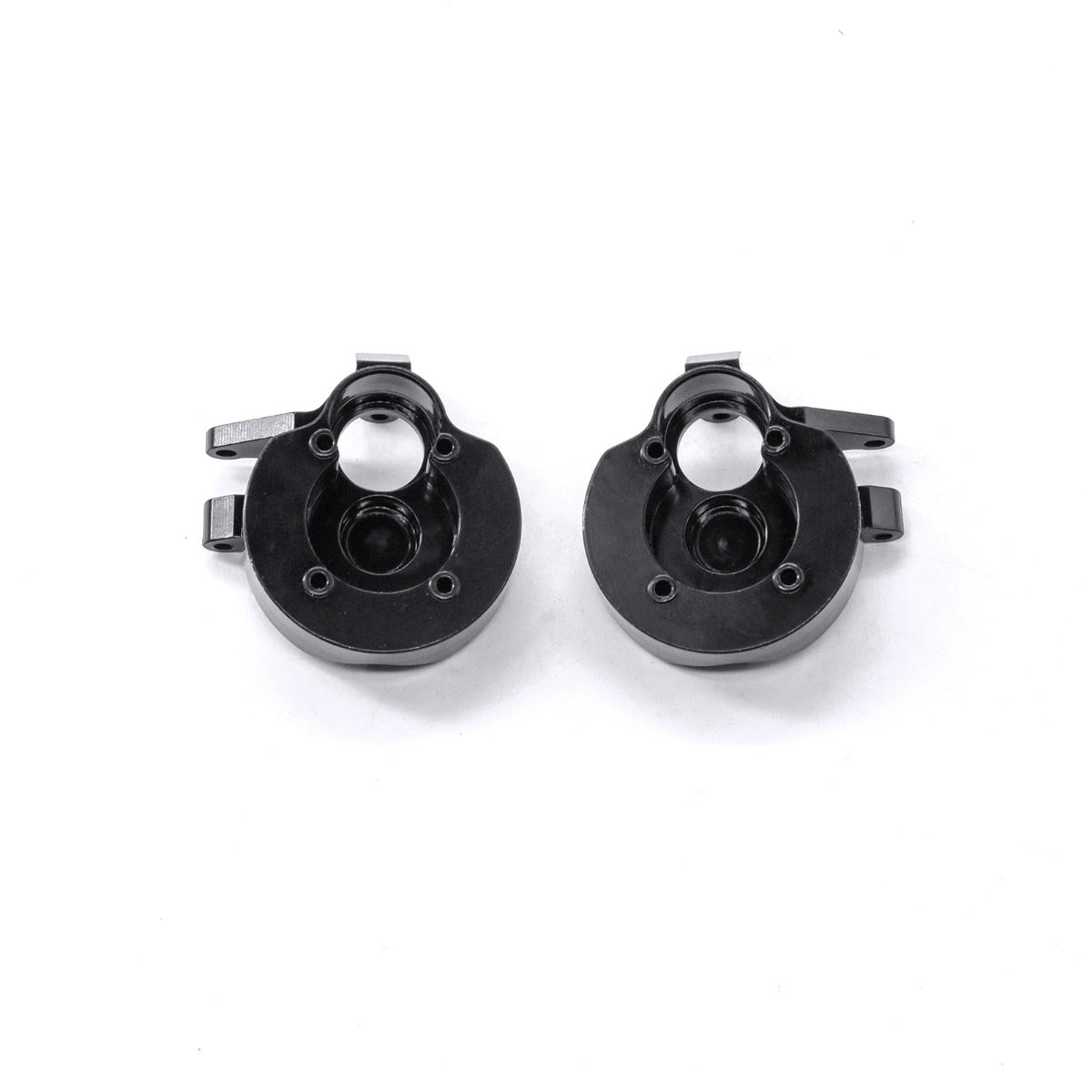 Powerhobby Brass Front Portal Steering Knuckles Black Axial Capra / SCX10 III - PowerHobby