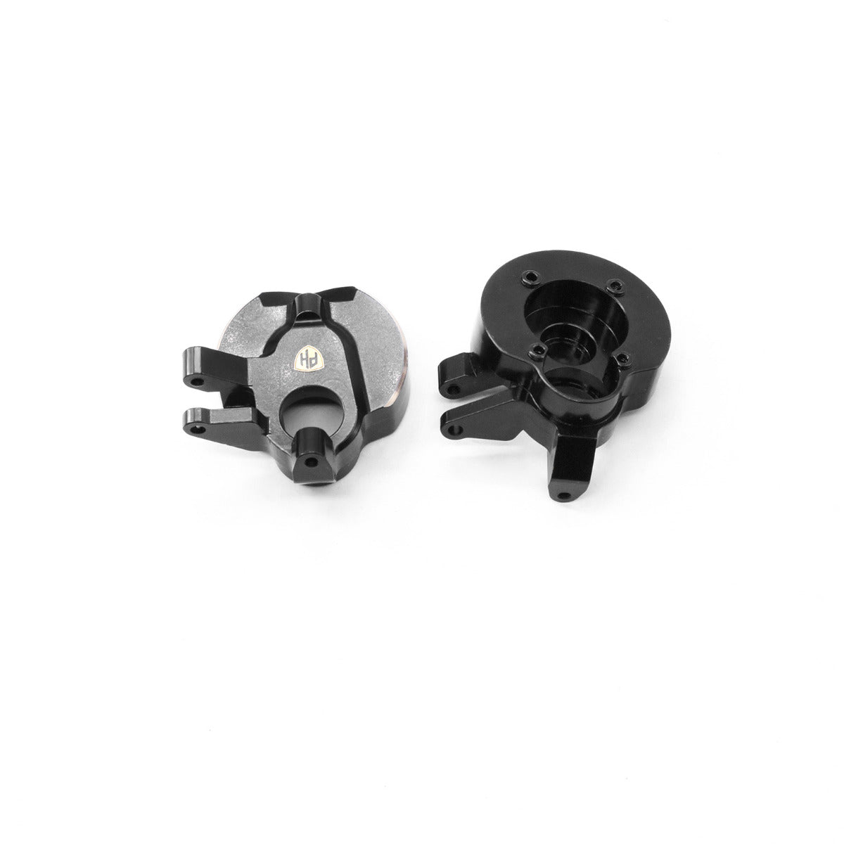 Powerhobby Brass Front Portal Steering Knuckles Black Axial Capra / SCX10 III - PowerHobby