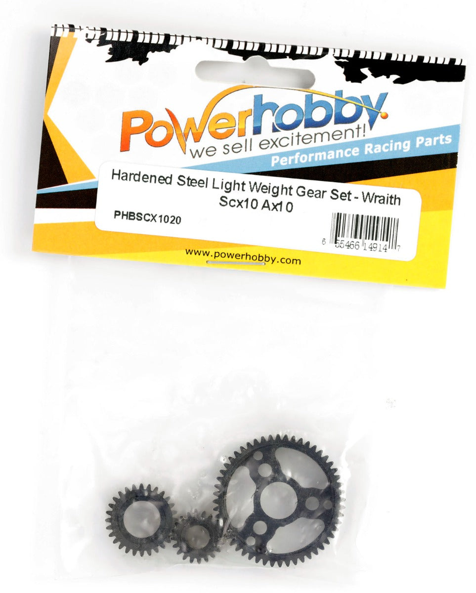 Powerhobby Hardened Steel Transmission Gear Set Axial SCX10 / AX10 / Wraith - PowerHobby