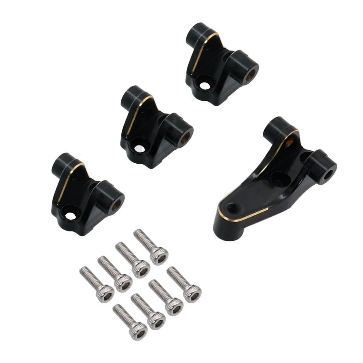 Powerhobby Brass Lower Shock Suspension Link Mount Set Black FITS Traxxas TRX-4 - PowerHobby