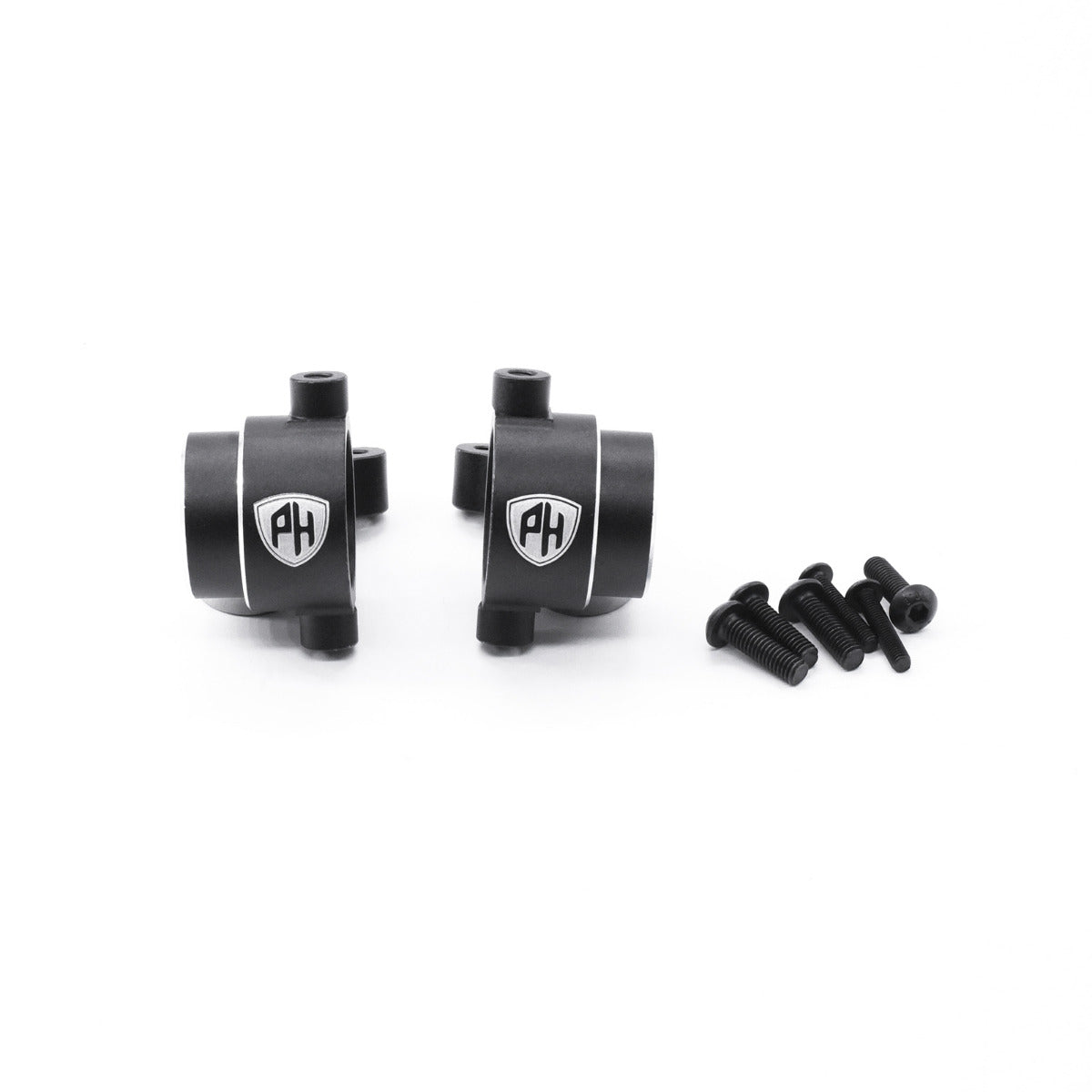 Powerhobby Aluminum Front Knuckles FOR Traxxas Sledge Black - PowerHobby