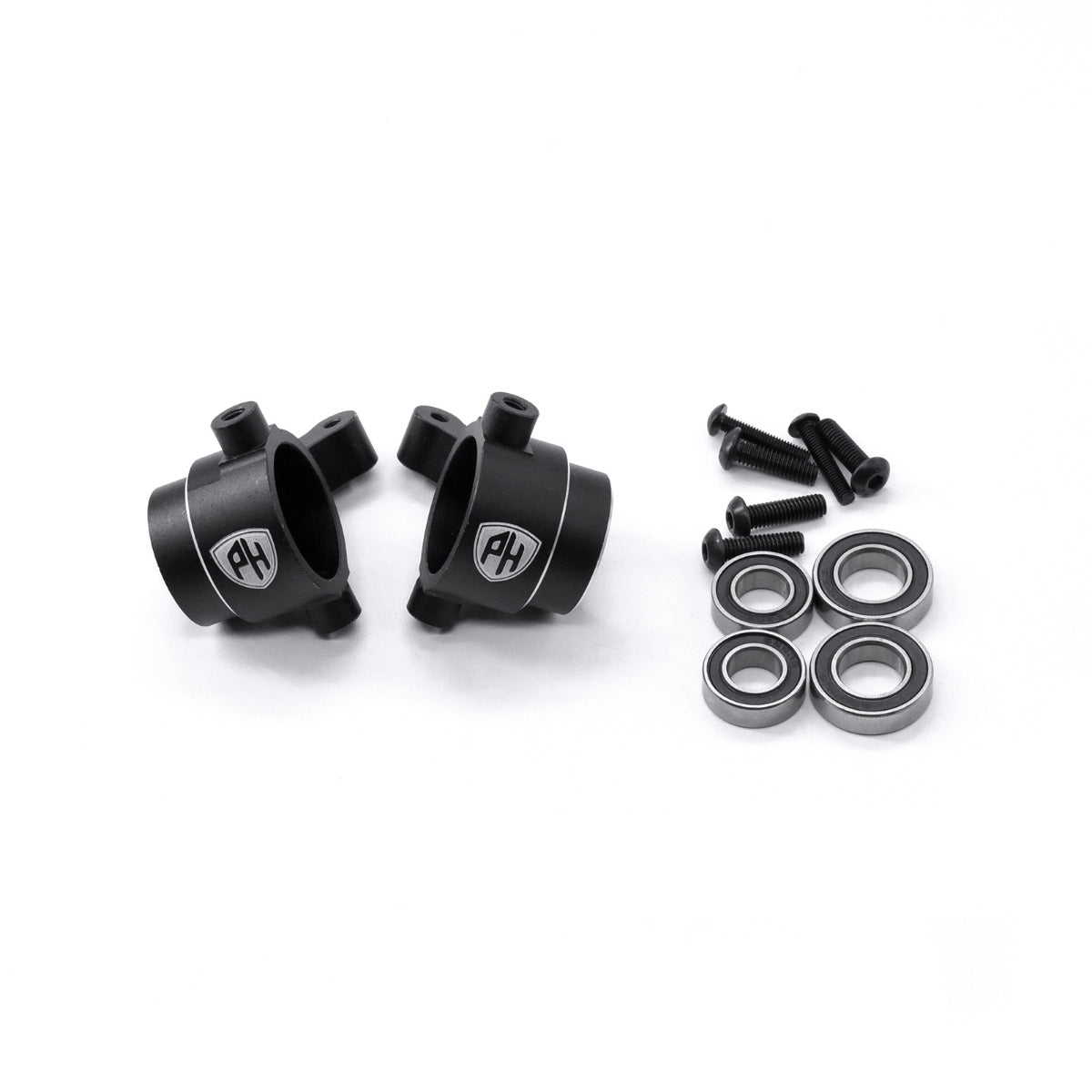 Powerhobby Aluminum Front Knuckles with Bearings FOR Traxxas Sledge Black - PowerHobby