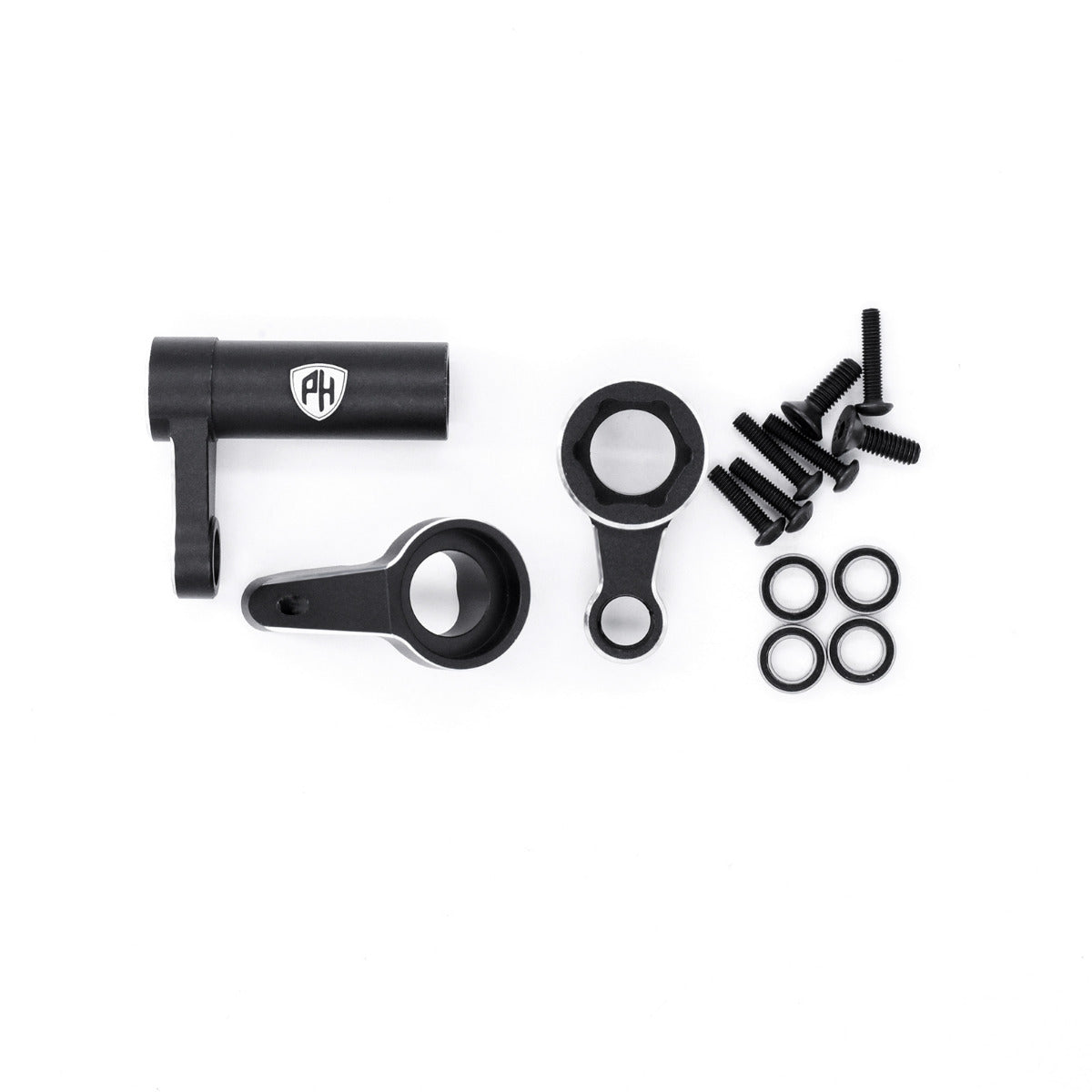 Powerhobby Aluminum Bellcrank w Bearings FOR Traxxas Sledge Black Steering - PowerHobby