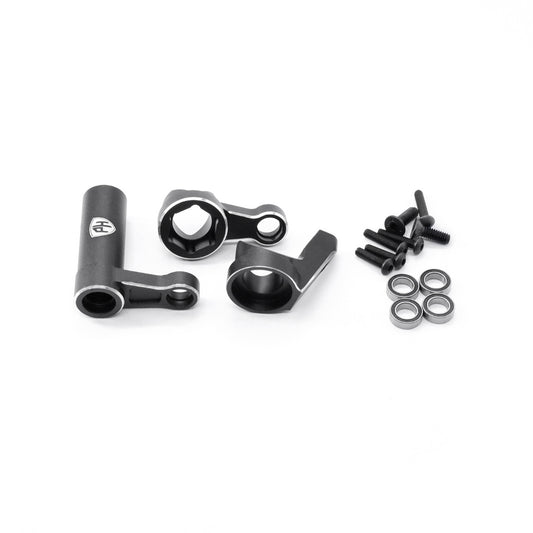 Powerhobby Aluminum Bellcrank w Bearings FOR Traxxas Sledge Black Steering - PowerHobby