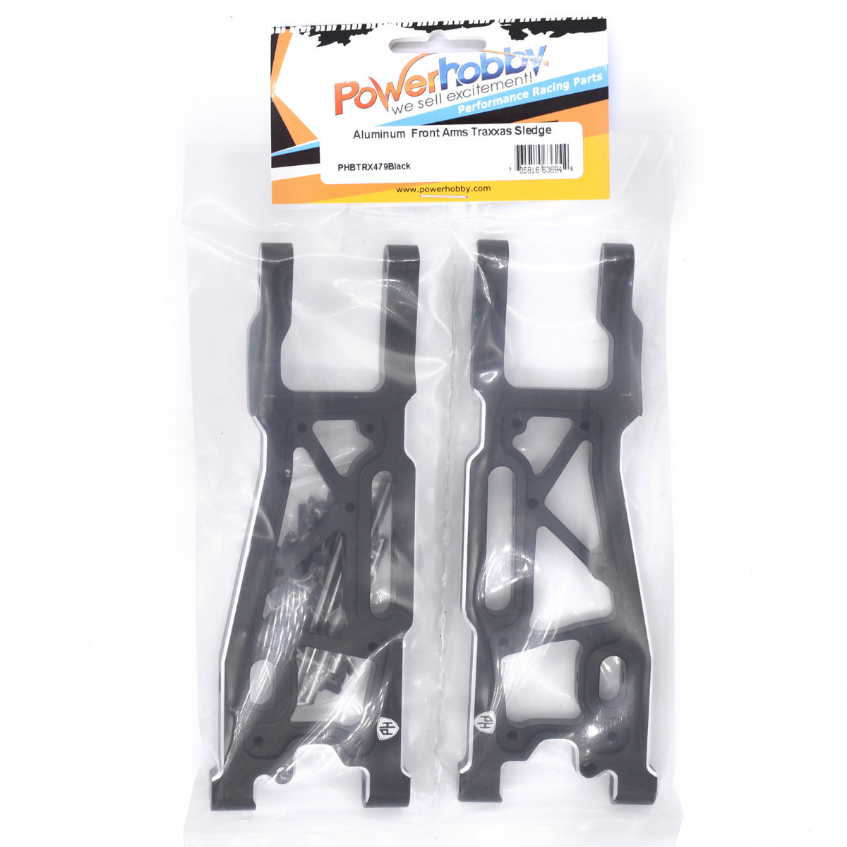 Powerhobby Aluminum  Front Arms FOR Traxxas Sledge Black - PowerHobby