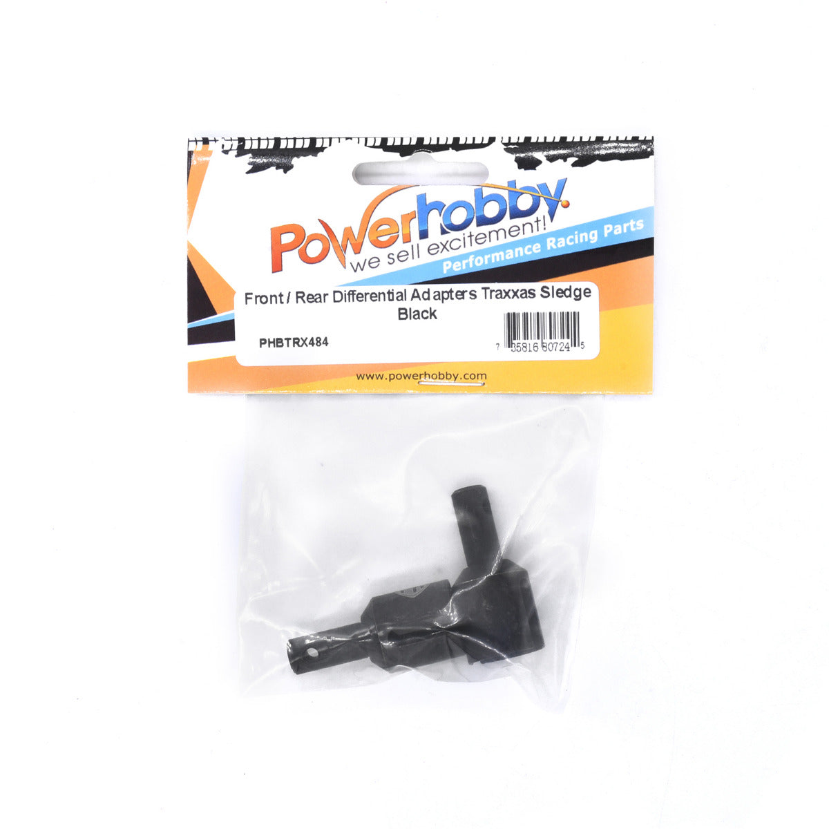 Powerhobby Front / Rear Differential Adapters FOR Traxxas Sledge Black - PowerHobby