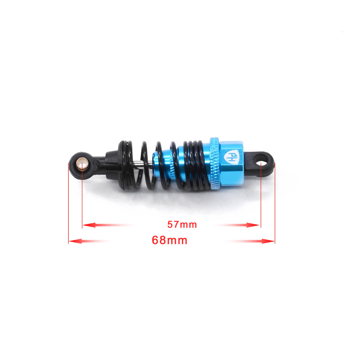 Powerhobby 1/10 Touring Car Aluminum Shocks 55MM (2) Blue - PowerHobby