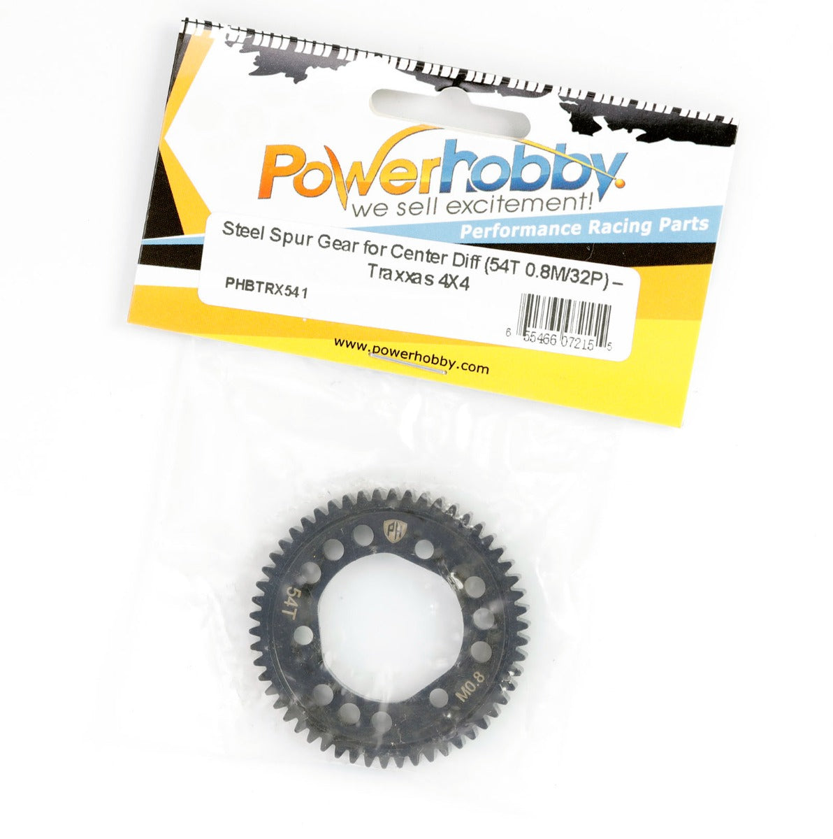 Powerhobby Hardened Steel Spur Gear for Center Diff 54T 0.8 32P FOR Traxxas 4x4 - PowerHobby