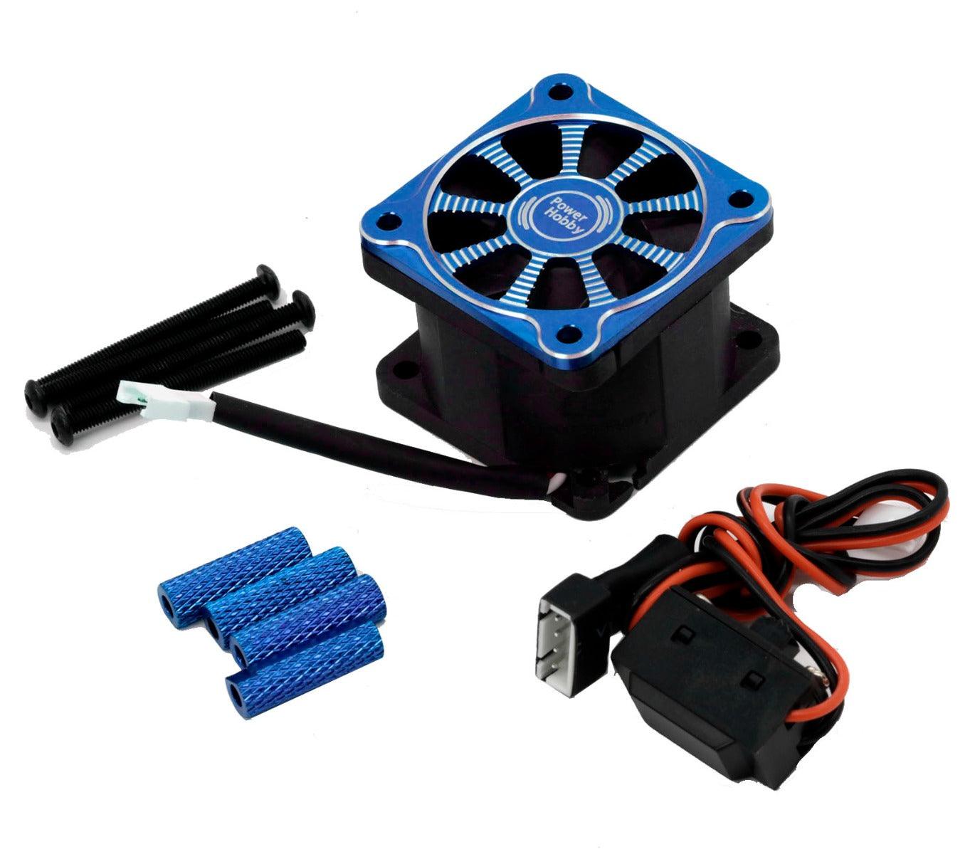 Powerhobby Twister Castle Mamba XLX ESC High Speed Aluminum Cooling Fan Blue - PowerHobby