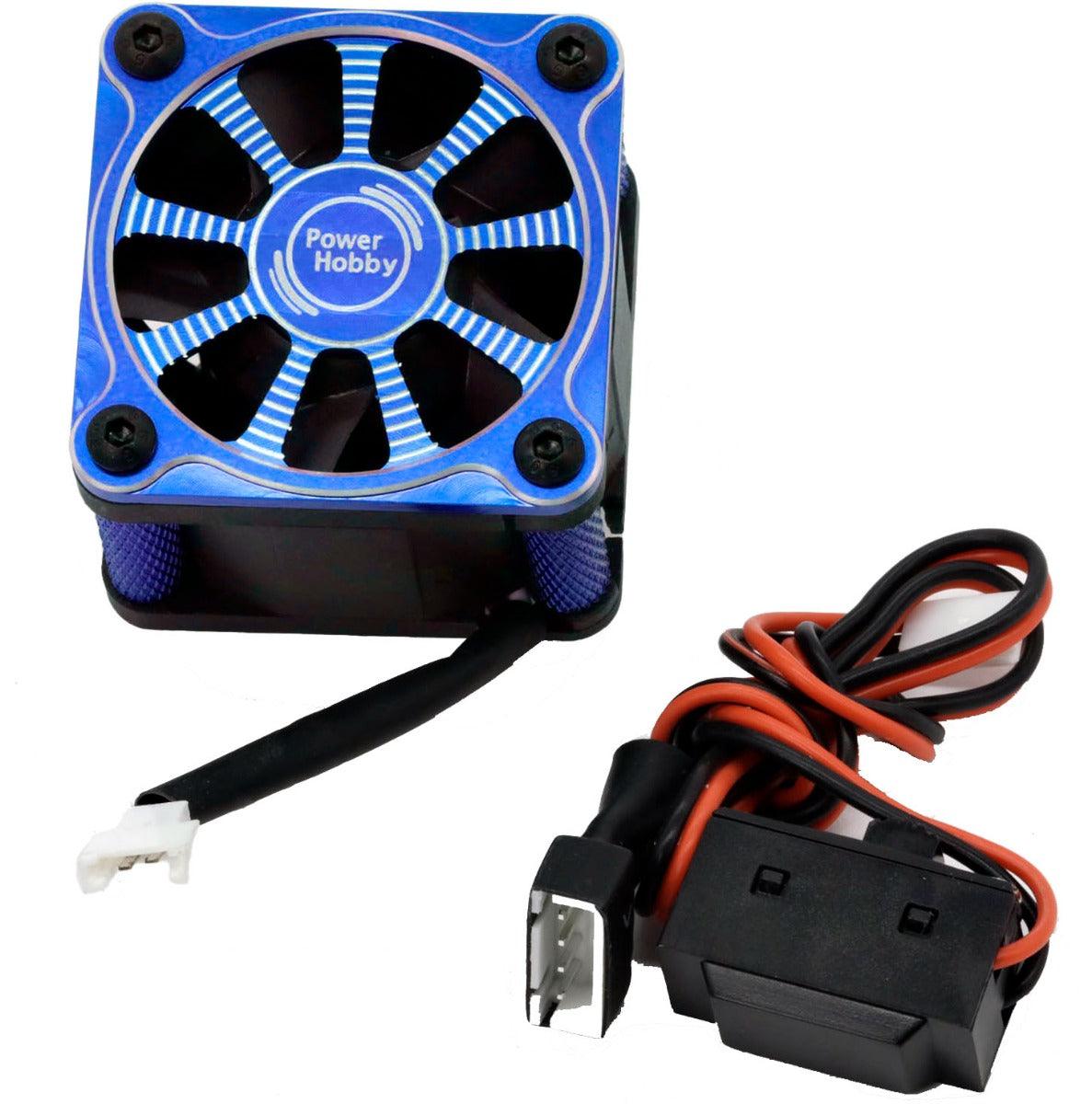 Powerhobby Twister Castle Mamba XLX ESC High Speed Aluminum Cooling Fan Blue - PowerHobby