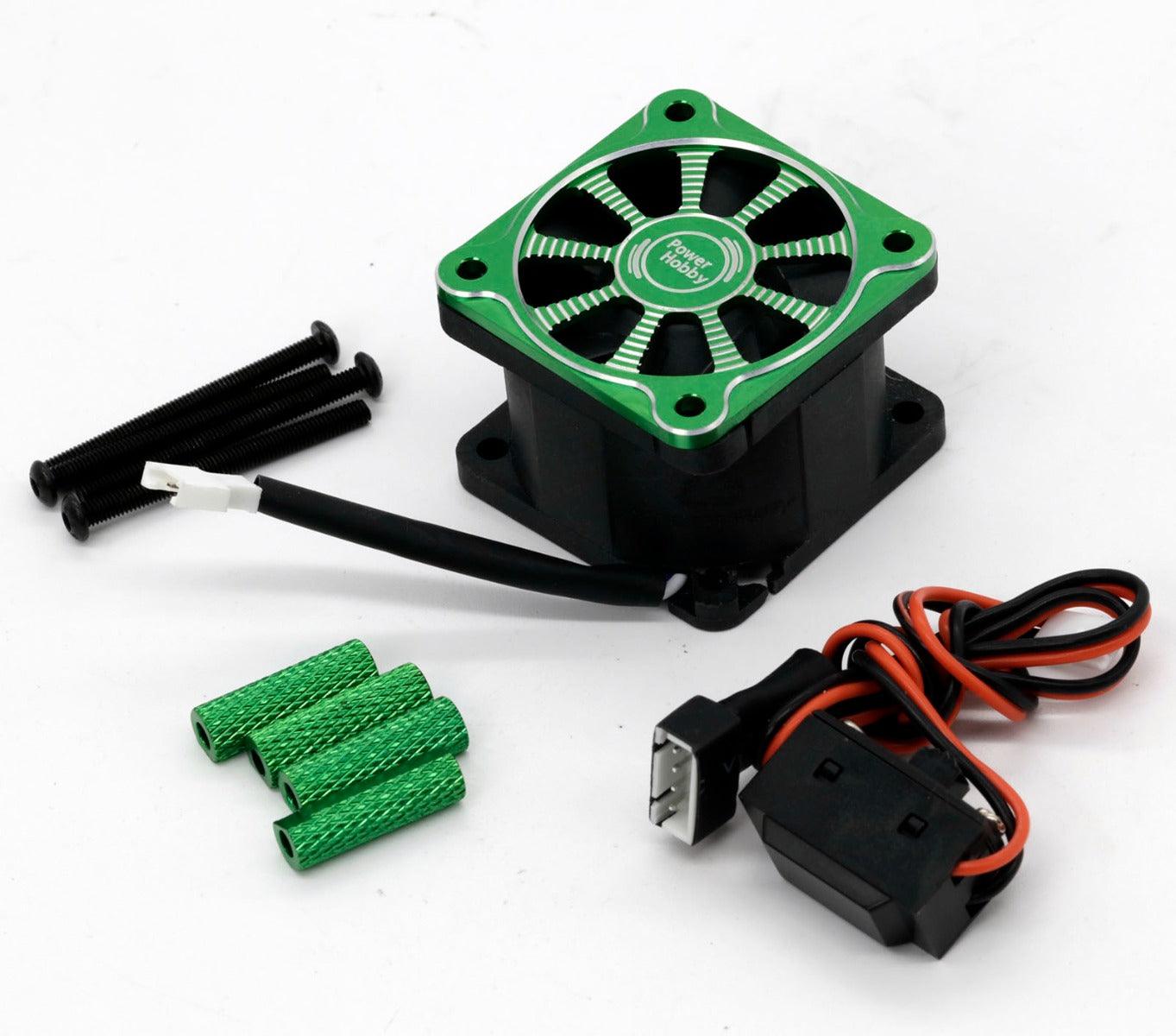 Powerhobby Twister Castle Mamba XLX ESC High Speed Aluminum Cooling Fan Green - PowerHobby