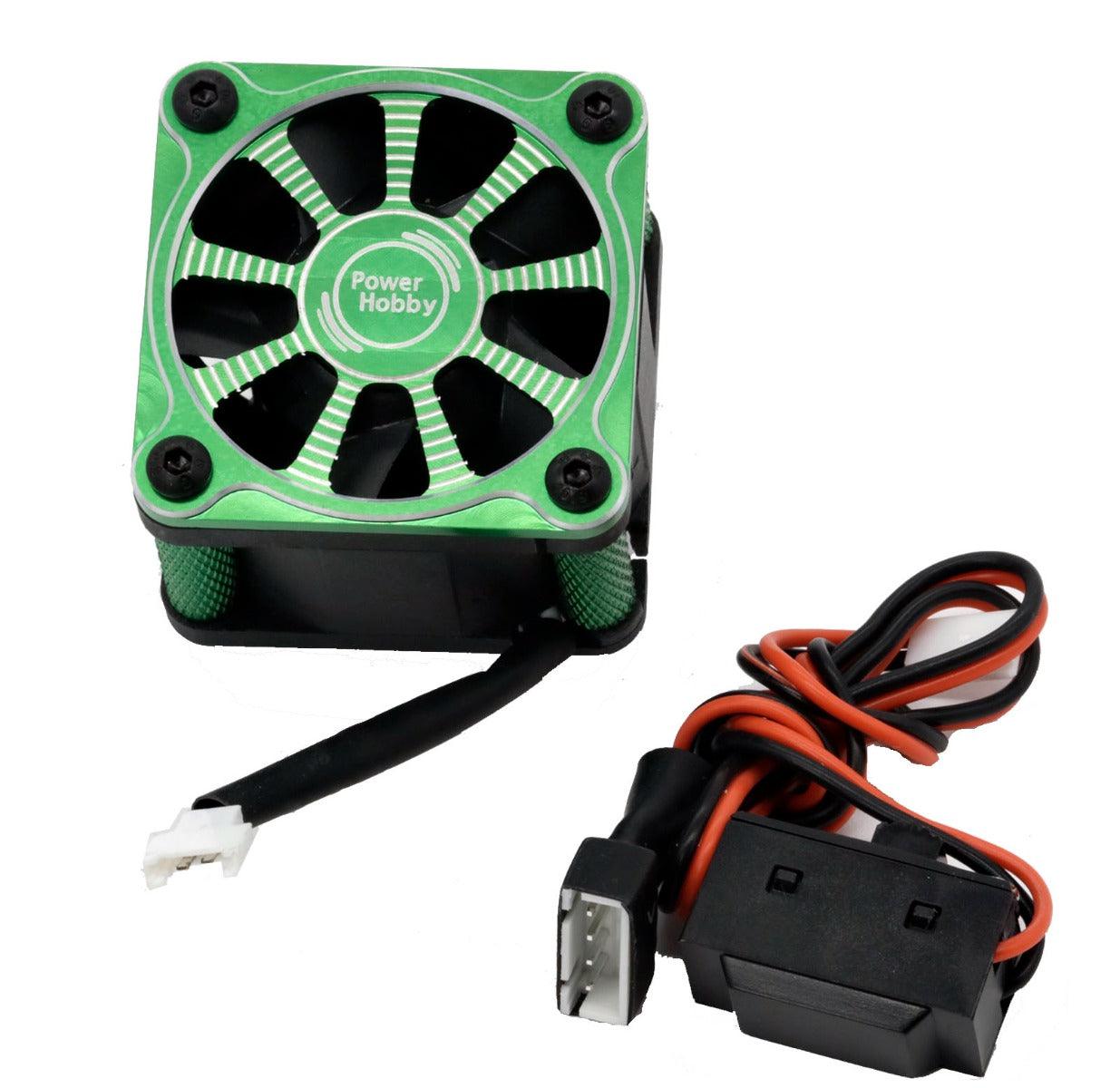 Powerhobby Twister Castle Mamba XLX ESC High Speed Aluminum Cooling Fan Green - PowerHobby