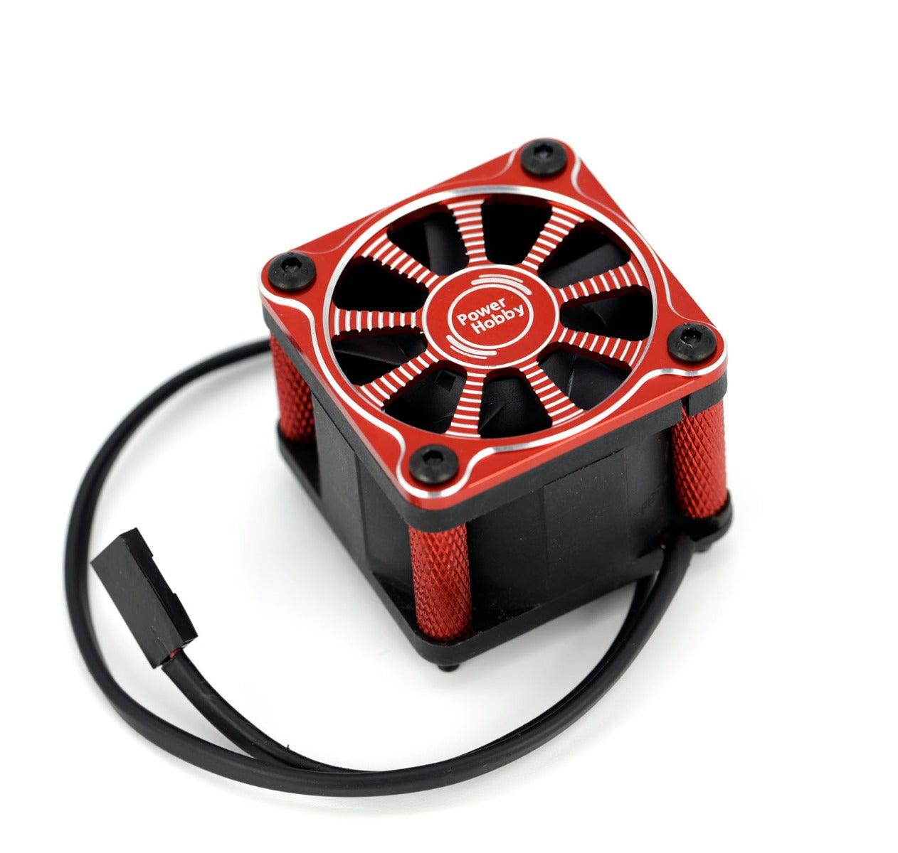 Powerhobby Twister 1/10 1/8 Motor Aluminum High Speed Cooling Fan - Red - PowerHobby