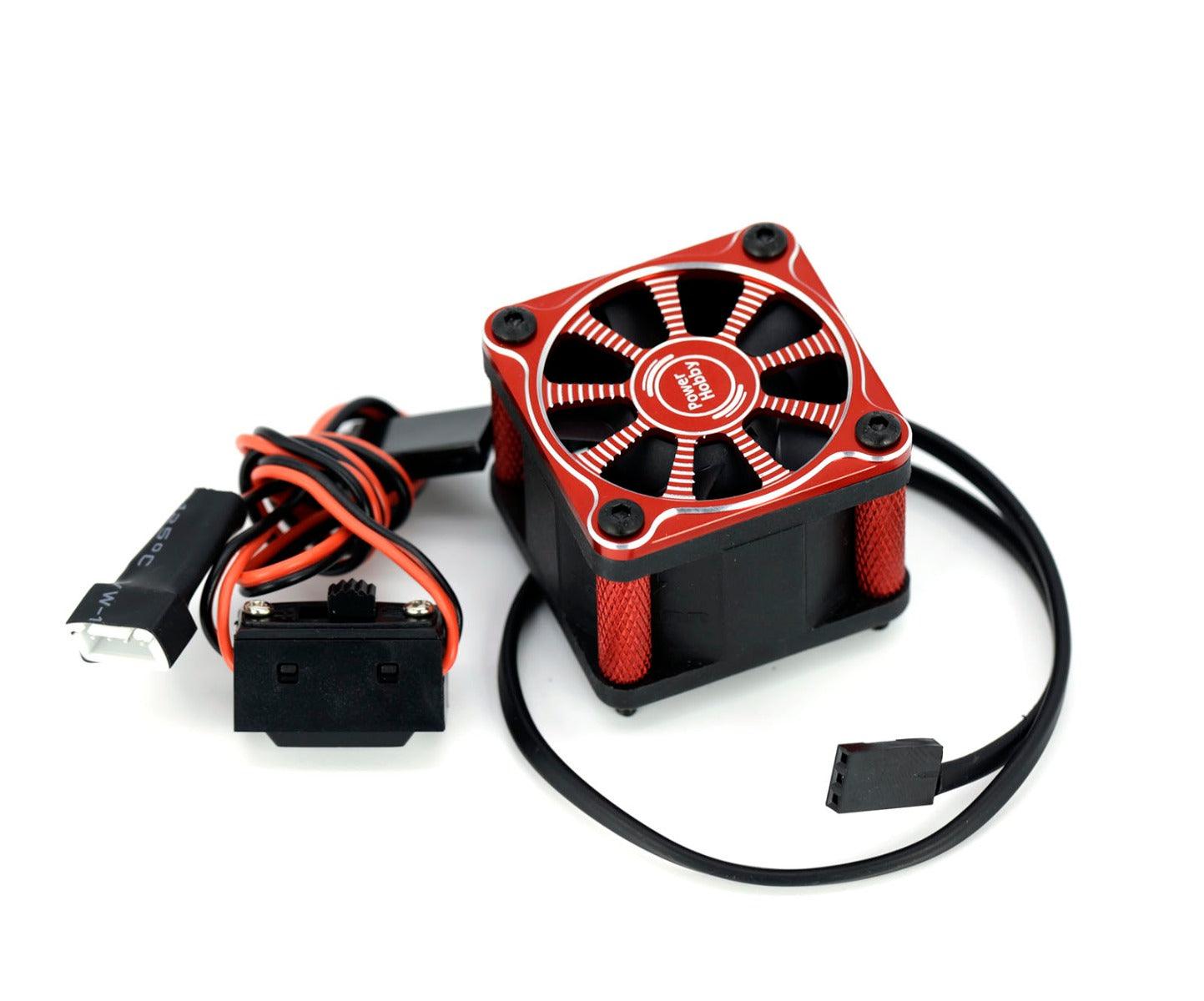 Powerhobby Twister 1/10 1/8 Motor Aluminum High Speed Cooling Fan - Red - PowerHobby