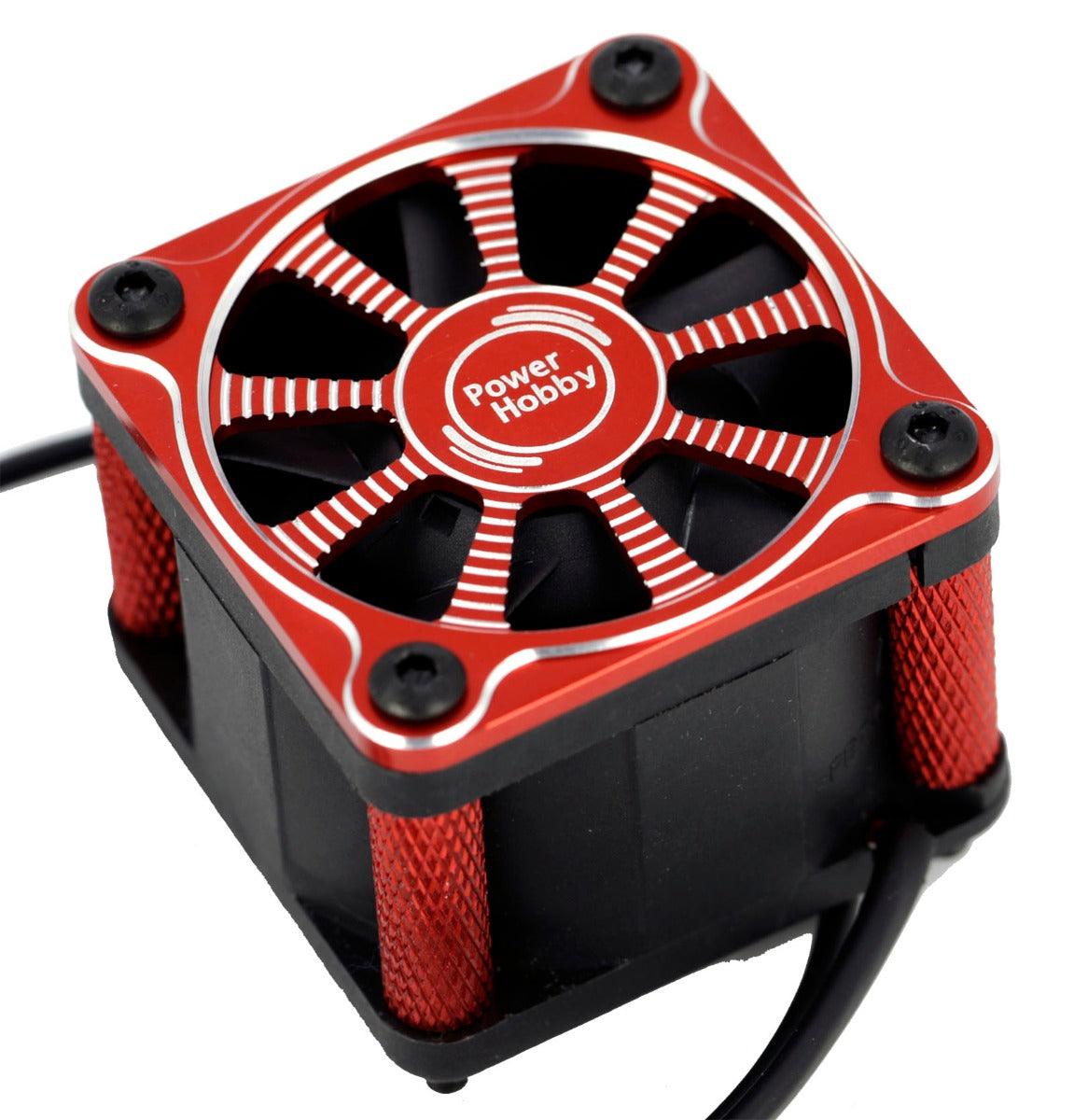 Powerhobby Twister 1/10 1/8 Motor Aluminum High Speed Cooling Fan - Red - PowerHobby