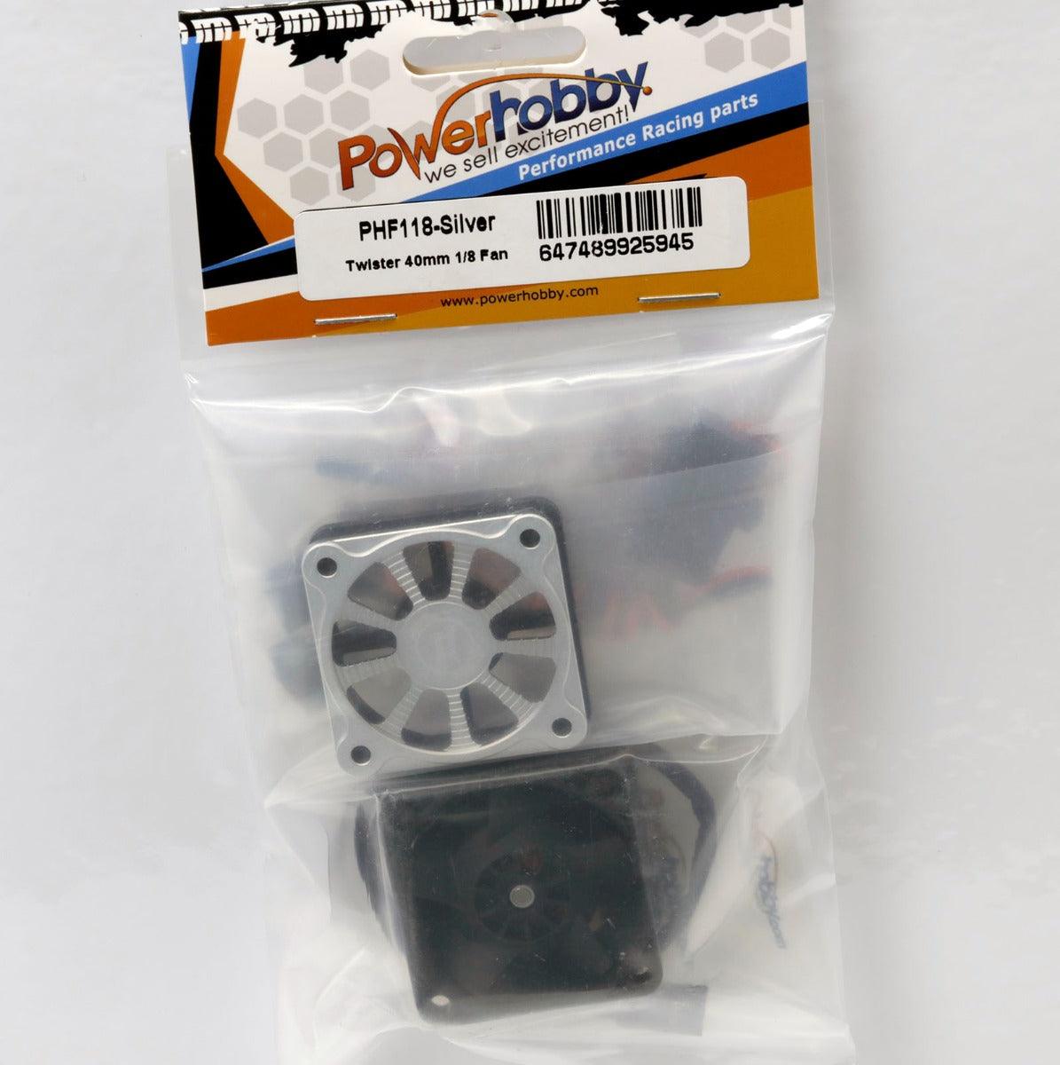 Powerhobby Twister 1/10 1/8 Motor Aluminum High Speed Cooling Fan - Silver - PowerHobby