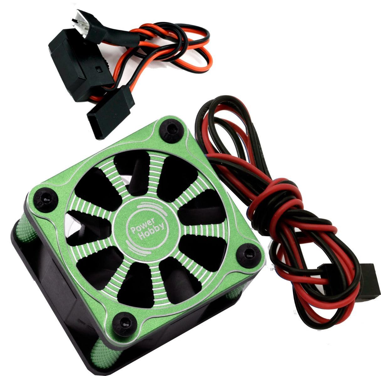 Powerhobby Twister Castle MONSTER X 8S ESC High Speed Aluminum Cooling Fan Green - PowerHobby