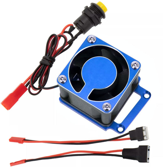 Powerhobby High Speed Motor Fan 40mm Aluminum Mount Blue FITS Traxxas Sledge - PowerHobby