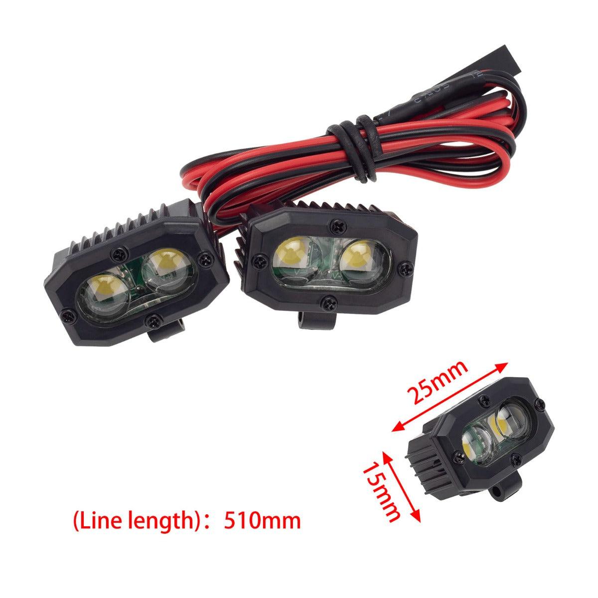 PowerHobby RC Double lamp LED Lights Headlights Spotlight for 1/10 1/8 - PowerHobby