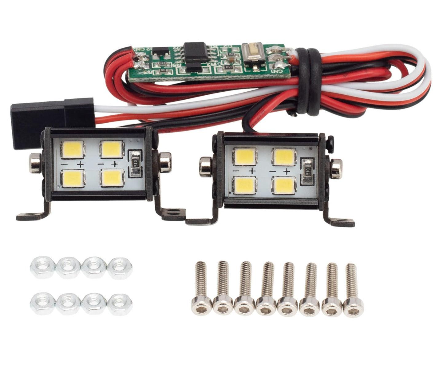 PowerHobby 15MM RC Double Row LED Lights Headlights Spotlight w/Controller for 1/10 1/8 - PowerHobby