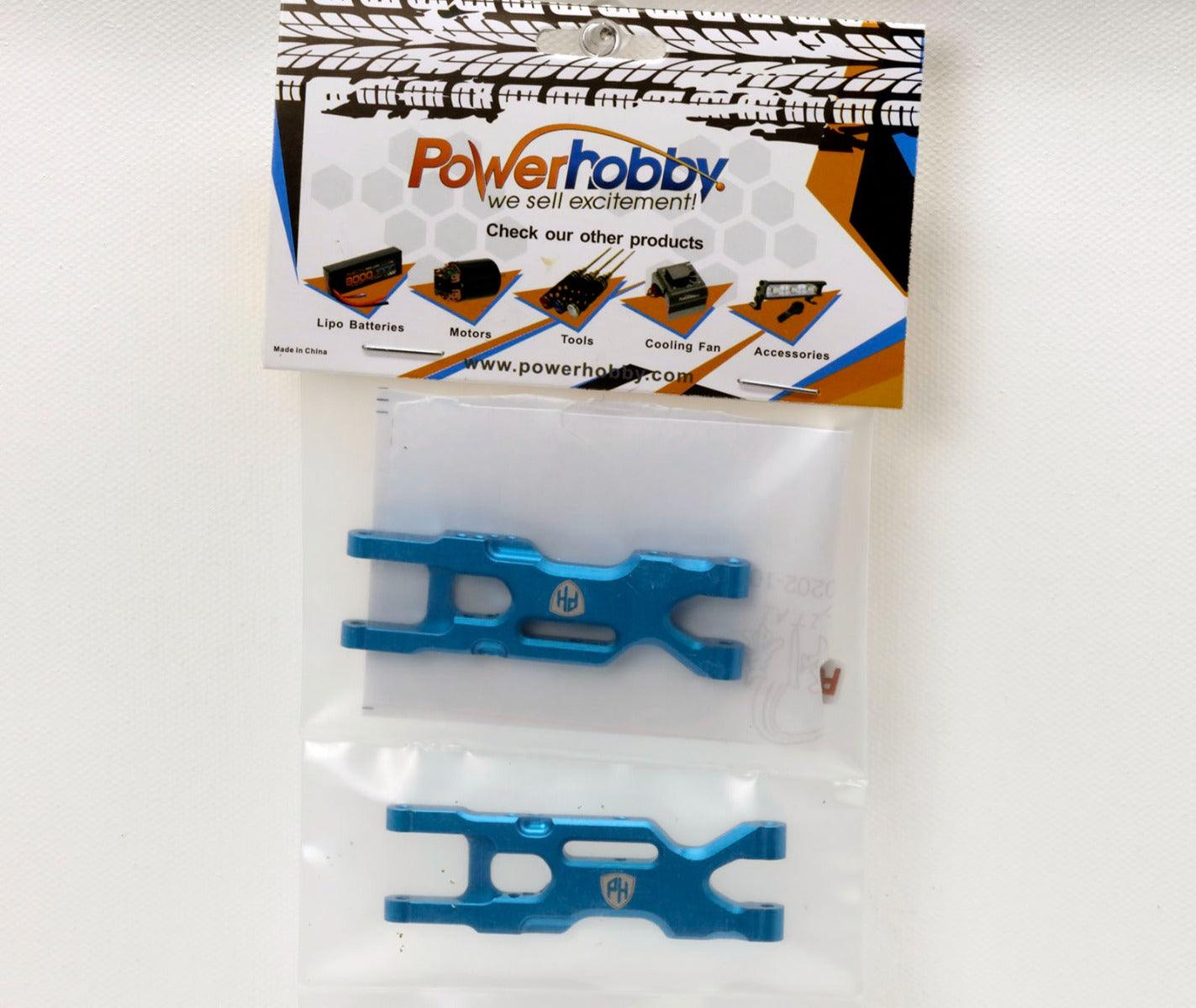 PowerHobby LOSI 1/18 Mini-T 2.0 Aluminum Rear Lower Suspension Arms Blue - PowerHobby