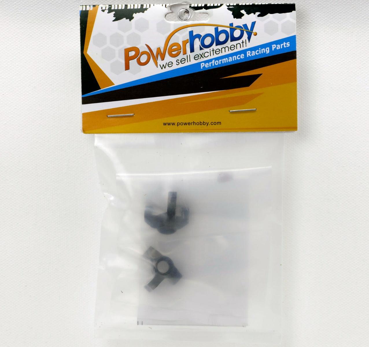 PowerHobby LOSI 1/18 Mini-T 2.0 Aluminum Front Knuckles MiniT Black - PowerHobby