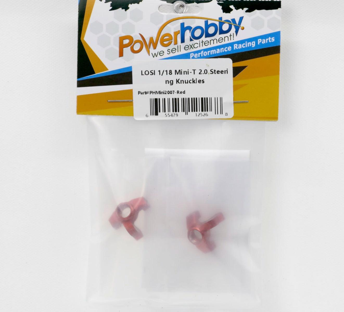 PowerHobby LOSI 1/18 Mini-T 2.0 Aluminum Front Knuckles MiniT Red - PowerHobby