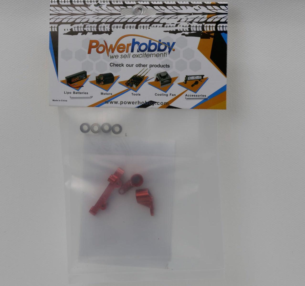 PowerHobby LOSI 1/18 Mini-T 2.0 Aluminum Steering Assembly MiniT Red - PowerHobby