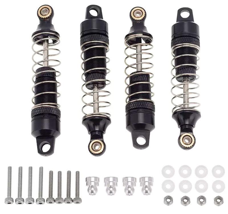 PowerHobby Losi Mini-T 2.0 Aluminum Front Rear Threaded Shocks MiniT Black - PowerHobby