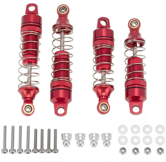 PowerHobby Losi Mini-T 2.0 Aluminum Front Rear Threaded Shocks MiniT Red - PowerHobby