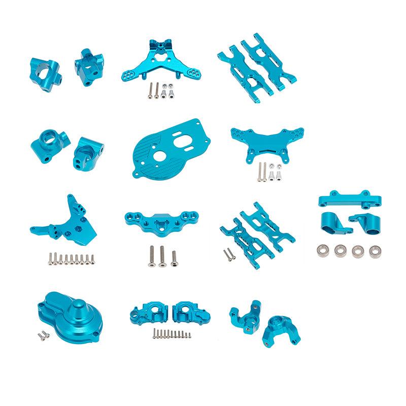 PowerHobby LOSI Mini-T 2.0 Aluminum Upgrade Kit Arms Steering Knuckle C-hub Blue - PowerHobby