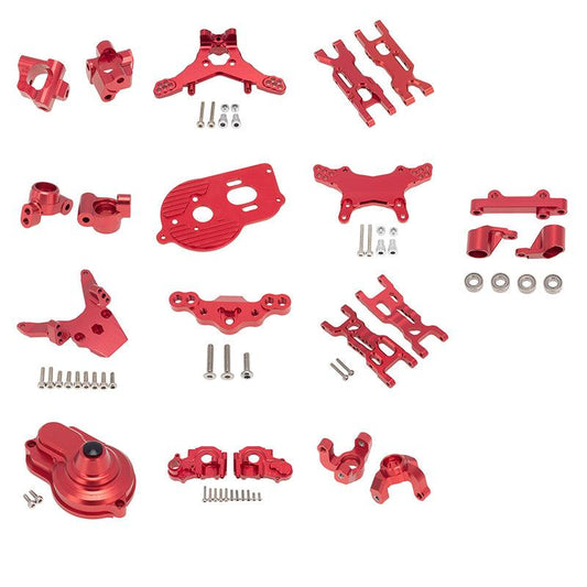 PowerHobby LOSI Mini-T 2.0 Aluminum Upgrade Kit Knuckles Arms Steering C-hub Red - PowerHobby