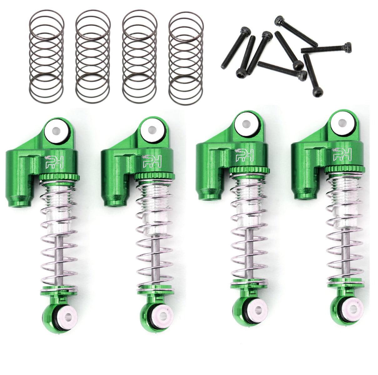 Powerhobby Axial SCX24 Aluminum Threaded Mini/Micro Shocks Front Rear GREEN - PowerHobby