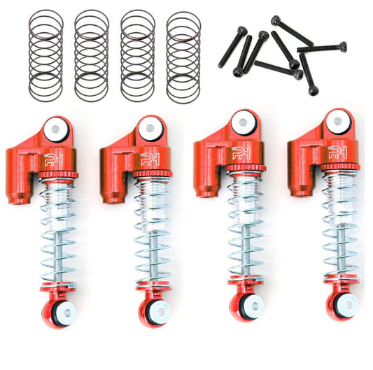 Powerhobby Axial SCX24 Aluminum Threaded Mini/Micro Shocks Front Rear RED - PowerHobby