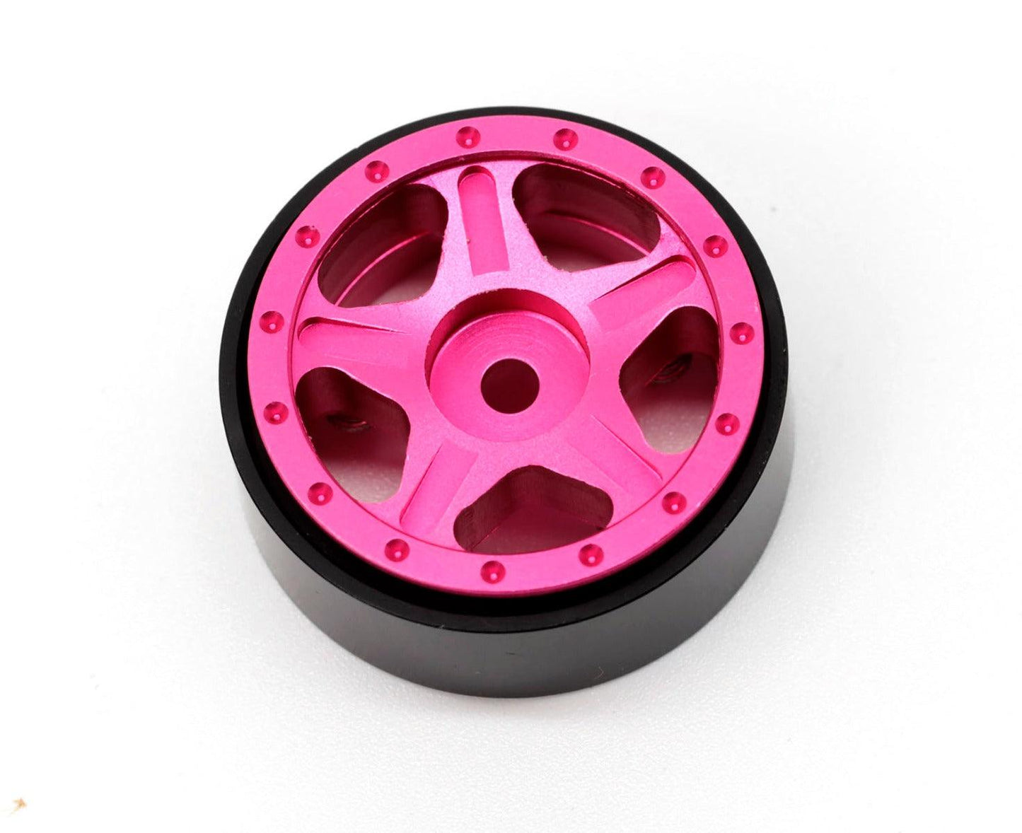 Powerhobby Z2 1.0" Aluminum Beadlock Crawler Wheels Pink 1/24 Axial SCX24 C10 - PowerHobby