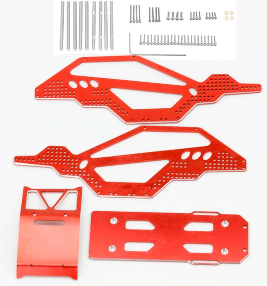 Powerhobby Aluminium Rock Racer Conversion Chassis Kit RED Axial 1/24 SCX24 - PowerHobby