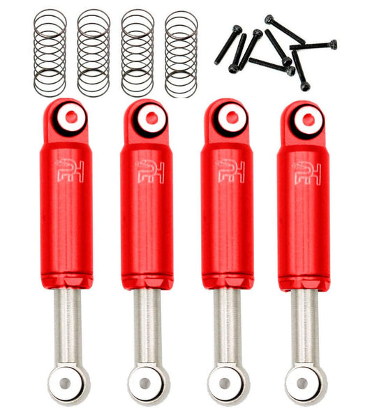 Powerhobby Red Aluminum Internal Spring Air Shocks Axial SCX24 C10 Jeep Betty - PowerHobby