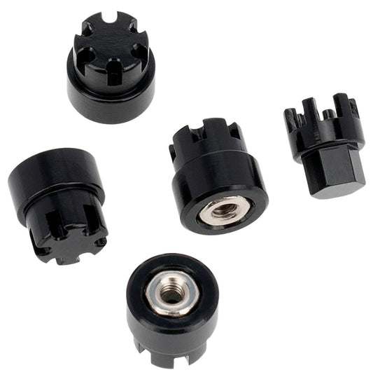 Powerhobby Aluminum M2 Wheel Nuts Cap for 1/24 Axial SCX24 Jeep C10 Bronco Black - PowerHobby