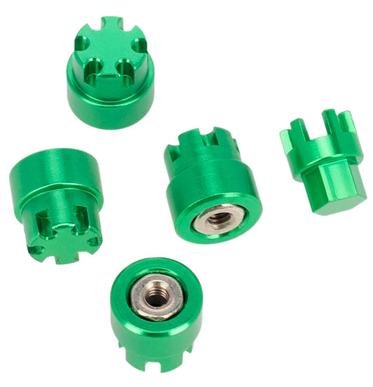 Powerhobby Aluminum M2 Wheel Nuts Cap for 1/24 Axial SCX24 Jeep C10 Bronco Green - PowerHobby