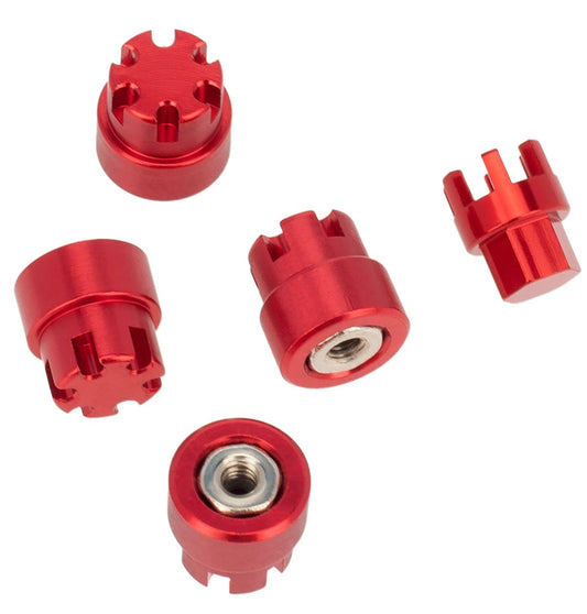 Powerhobby Aluminum M2 Wheel Nuts Cap for 1/24 Axial SCX24 Jeep C10 Bronco Red - PowerHobby