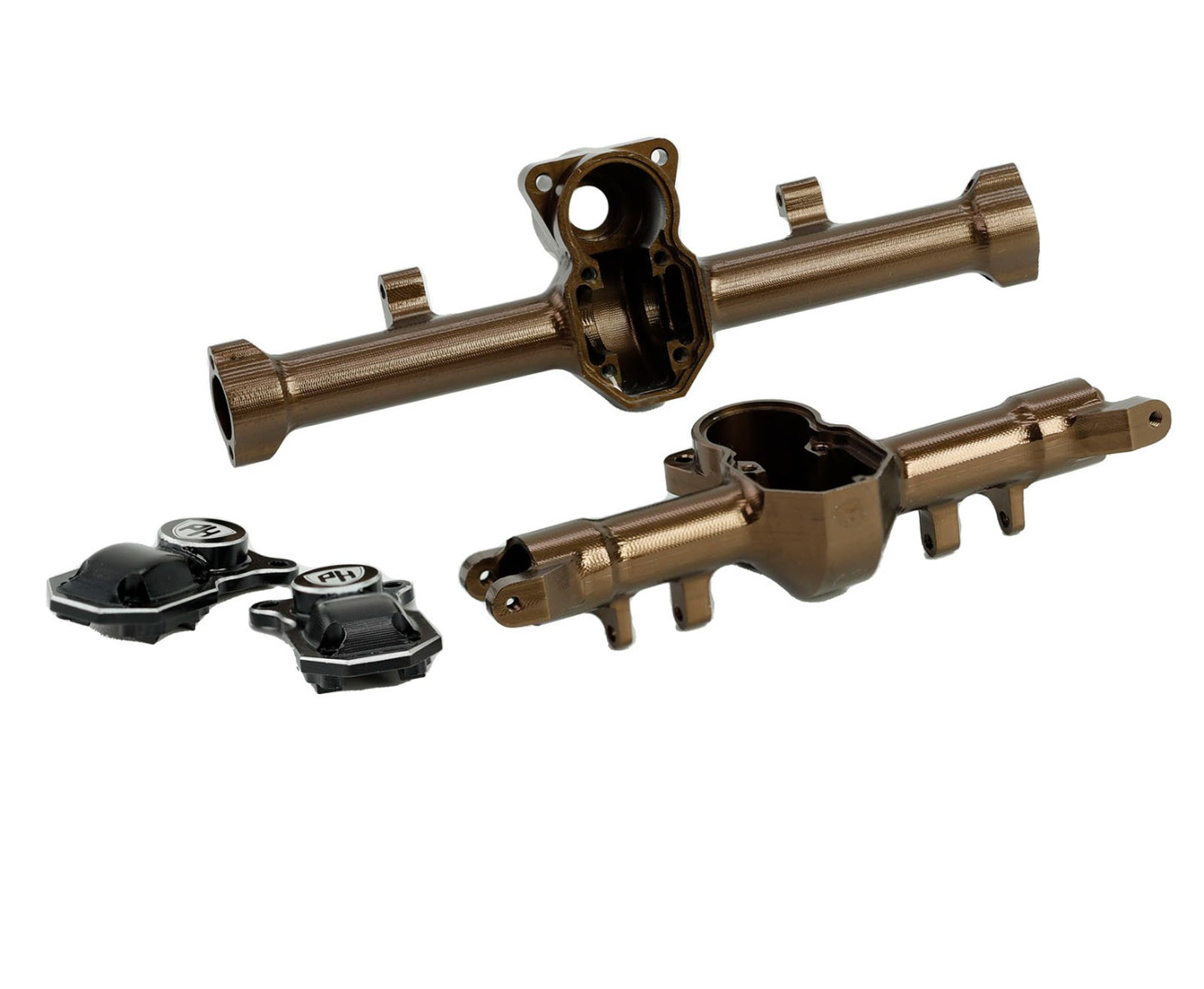 Powerhobby Aluminum Front Rear Axle Housing Axial SCX24 Jeep C10 Bronco Bronze - PowerHobby