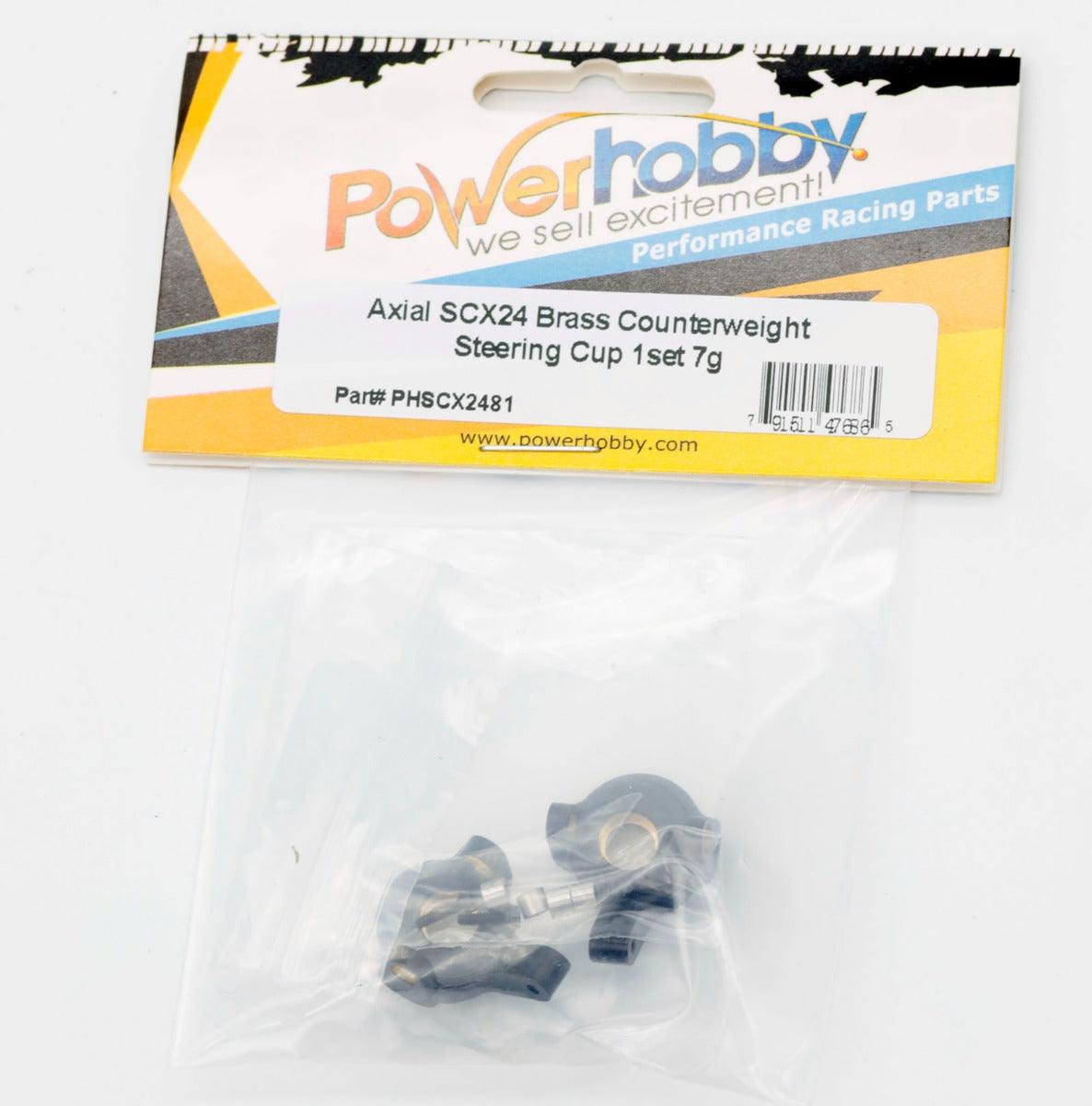 Powerhobby Axial SCX24 Brass Front Steering Knuckles Upgrade Parts - PowerHobby