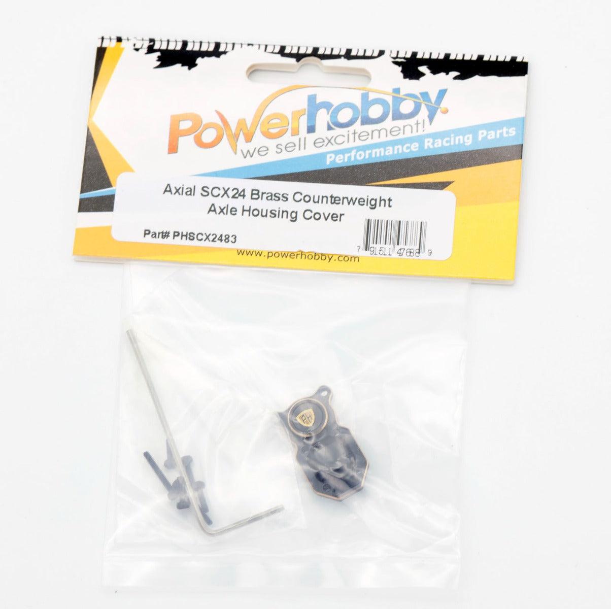 Powerhobby Axial SCX24 Brass Counterweight Axle Diff Cover Housing - PowerHobby