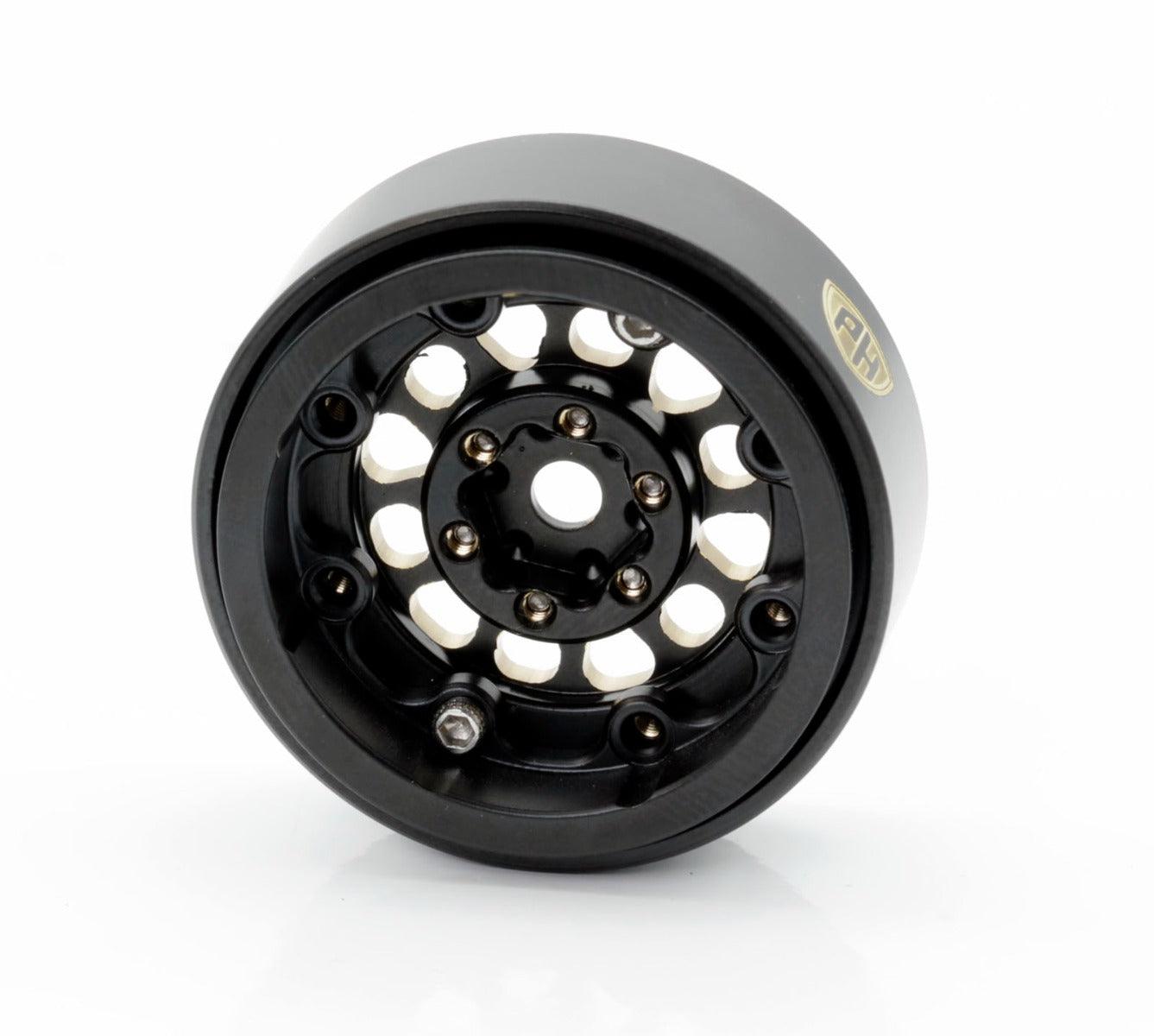 Powerhobby Axial SCX24 1.0" Black Brass Beadlock Crawler Wheels 1/24 - PowerHobby